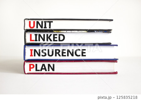 ULIP Unit Linked Insurance Plan symbol. Concept word ULIP Unit Linked Insurance Plan on beautiful books. Beautiful white background. Business ULIP Unit Linked Insurance Plan concept. Copy space. ULIP Unit Linked Insurance Plan symbol. Concept word ULIP Unit Linked Insurance Plan on beautiful books. Beautiful white background. Business ULIP Unit Linked Insurance Plan concept. Copy space. 125835218