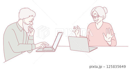 A Collaborative Online Meeting Held Between Colleagues for Team Development and Discussion 125835649