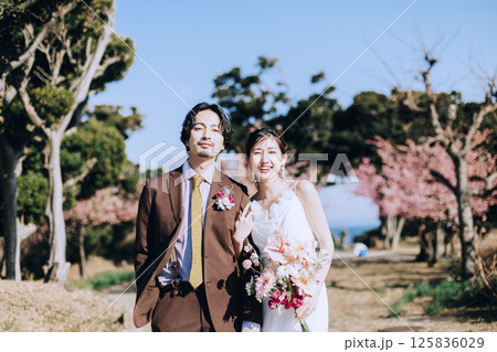 桜と前撮りウェディング撮影 桜と前撮りウェディング撮影 125836029