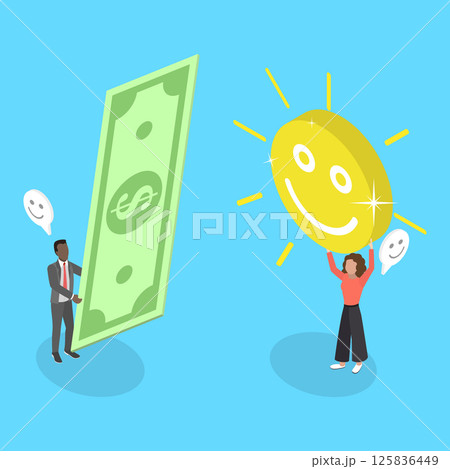 3D Isometric Flat Vector Illustration of Philosophy Or Life Success, Work-Life Balance Concept 3D Isometric Flat Vector Illustration of Philosophy Or Life Success, Work-Life Balance Concept 125836449