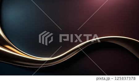Curved golden light strip flows between deep red and dark green smooth surfaces, creating a sleek, modern, and elegant abstract composition. Curved golden light strip flows between deep red and dark green smooth surfaces, creating a sleek, modern, and elegant abstract composition. 125837378