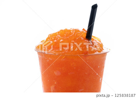 Orange slushie isolate don white background 125838187