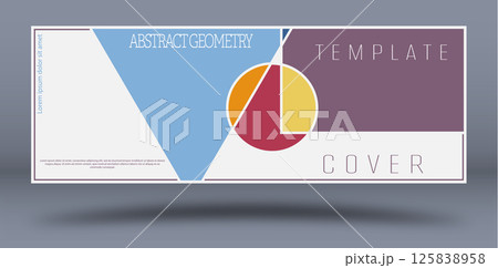 Geometric composition. Creative layout of the cover, banner, brochure, poster. Layout of the designer packaging of the goods Geometric composition. Creative layout of the cover, banner, brochure, poster. Layout of the designer packaging of the goods 125838958