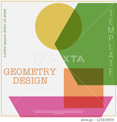 Layout of designer packaging of goods, creation of simple backgrounds, cover, banner, brochure, poster. Creative idea of geometric composition for creative design Layout of designer packaging of goods, creation of simple backgrounds, cover, banner, brochure, poster. Creative idea of geometric composition for creative design 125838959
