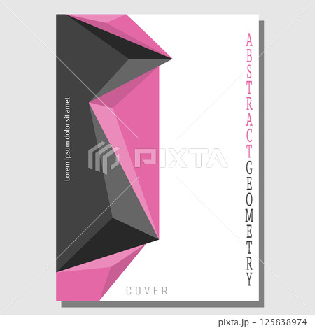 Abstract geometric composition. Template for a corporate design idea. The idea of a cover, book, poster, banner. Interior design, prints and decorations 125838974
