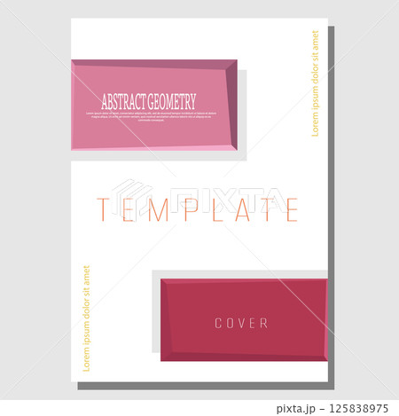 Abstract geometric composition. Template for a corporate design idea. The idea of a cover, book, poster, banner. Interior design, prints and decorations 125838975