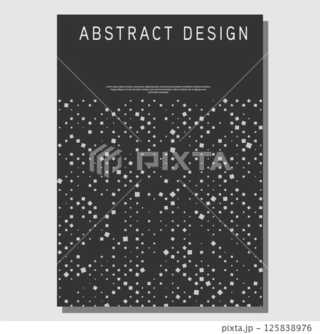 A scattering of squares. Template for the cover, book, poster, banner. The idea of interior design, prints and decorations 125838976