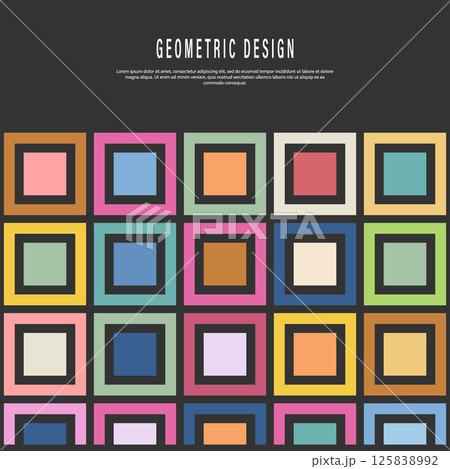 Multicolored squares. Layout for background, cover, screensaver, website and creative idea. The idea of interior design, corporate style and decorative creativity 125838992