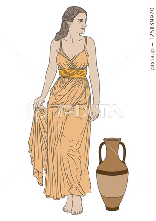 Vector Greek women. Vector Greek women. 125839920