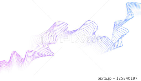 Futuristic geometric abstract shapes neon halftones pulsating undulating wavy dotted lines. Gradient curved stripes. Modern vector design equalizer, audio recorder, voice assistant. Futuristic geometric abstract shapes neon halftones pulsating undulating wavy dotted lines. Gradient curved stripes. Modern vector design equalizer, audio recorder, voice assistant. 125840197