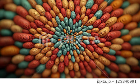 Abstract Multicolored Oval Swirl Pattern Background Abstract Multicolored Oval Swirl Pattern Background 125840991