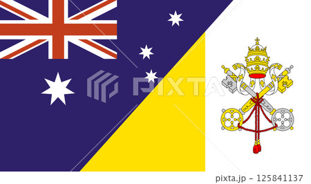 Flag of Australia and Vatican. Two Flag Together Australian and Vatican Flag of Australia and Vatican. Two Flag Together Australian and Vatican 125841137