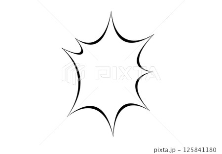 爆発吹き出し　ベクター 125841180