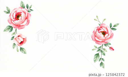 Card of delicate flowers in light colors 125842372
