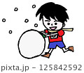 雪だるまを作るカメラ小僧 125842592