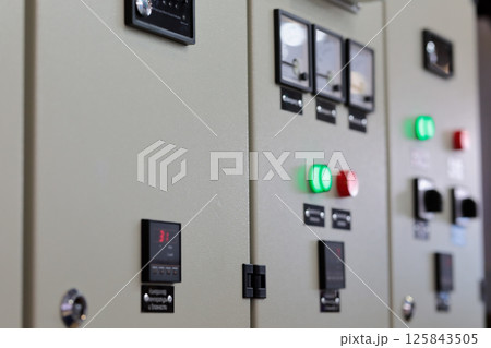 electric power cabinets with monitoring devices 125843505