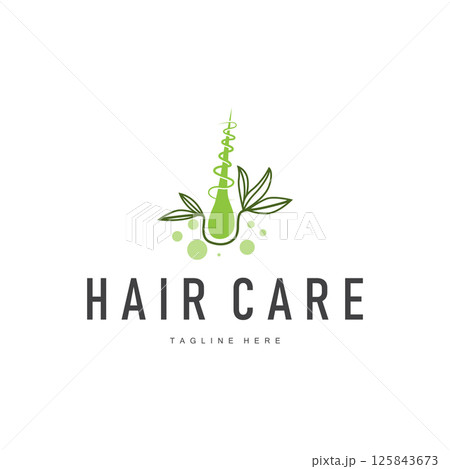 hair care logo with simple concept hair layers design symbol template icon hair health hair care logo with simple concept hair layers design symbol template icon hair health 125843673