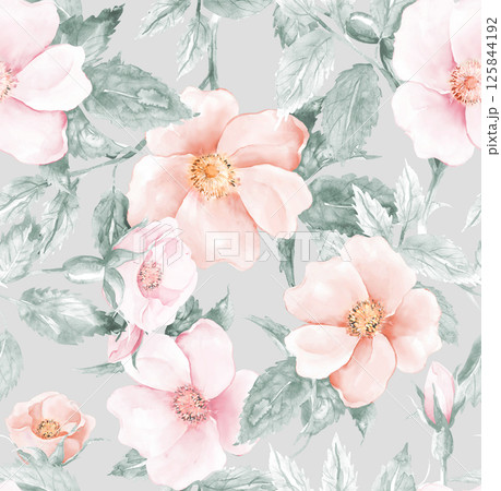 Creative Hand Drawn Curly Flower Pattern Artworks 125844192