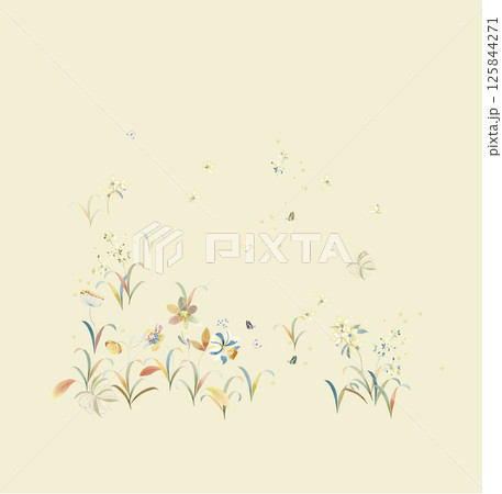Charming Hand Rendered Scrollwork and Flower Graphics Charming Hand Rendered Scrollwork and Flower Graphics 125844271