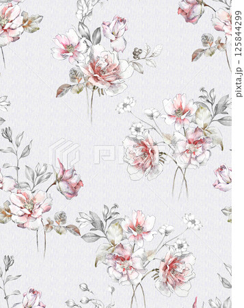 Charming Hand Rendered Scrollwork and Flower Graphics Charming Hand Rendered Scrollwork and Flower Graphics 125844299