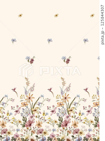 Charming Hand Rendered Scrollwork and Flower Graphics Charming Hand Rendered Scrollwork and Flower Graphics 125844307