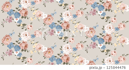 Aesthetic Hand Drawn Curly and Floral Illustration Works Aesthetic Hand Drawn Curly and Floral Illustration Works 125844476