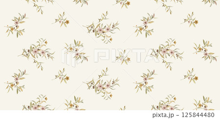 Aesthetic Hand Drawn Curly and Floral Illustration Works 125844480