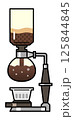 コーヒーを抽出し終えたサイフォンコーヒーのシンプルなイラスト 125844845