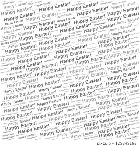 Repetitive Happy Easter word cloud, ideal for Christian holiday visuals, greeting cards, and spring celebration designs. 125845168