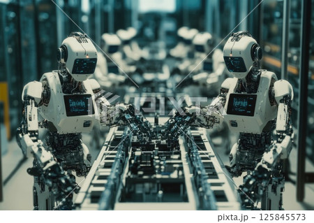 Advanced Robotics in Industrial Assembly Line 125845573
