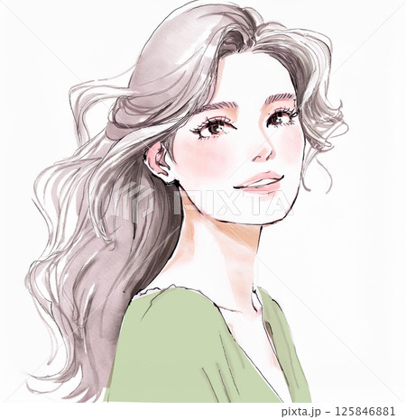 女性・女の子のイラスト素材 125846881