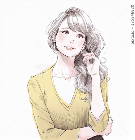 女性・女の子のイラスト素材 125846920
