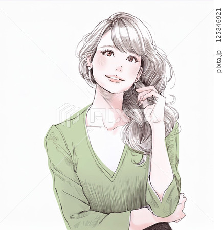 女性・女の子のイラスト素材 125846921