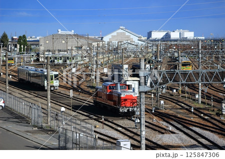 JR東日本「高崎車両センター」を見渡す風景 JR東日本「高崎車両センター」を見渡す風景 125847306