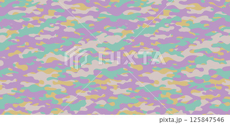 迷彩パターン-シームレス 背景素材 迷彩パターン-シームレス 背景素材 125847546