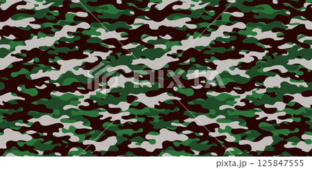 迷彩パターン-シームレス 背景素材 迷彩パターン-シームレス 背景素材 125847555