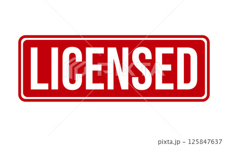 Licensed Rubber Stamp Seal Vector Licensed Rubber Stamp Seal Vector 125847637
