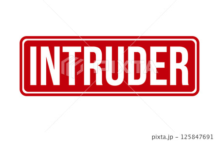 Intruder Rubber Stamp Seal Vector 125847691