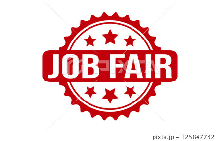 Job Fair Rubber Stamp Seal Vector 125847732