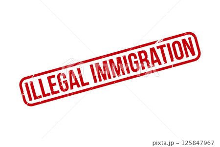 Red Illegal Immigration Rubber Stamp Seal Vector Red Illegal Immigration Rubber Stamp Seal Vector 125847967