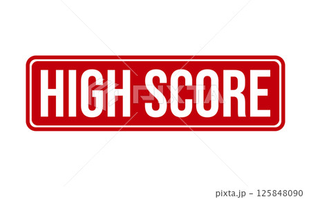 High Score Rubber Stamp Seal Vector 125848090