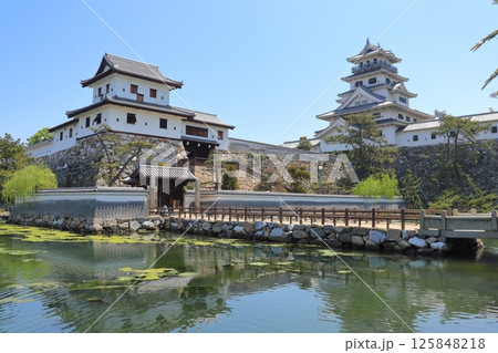 今治城 山里門・山里櫓と本丸天守（愛媛県今治市） 125848218