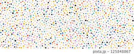 Colored confetti seamless pattern. Bright glitter dots repeating background. Fun polka dot repeated wallpaper. Vector Christmas, New Year, wedding or birthday party celebration decoration backdrop 125848867