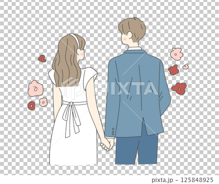 已婚夫婦的背影 125848925