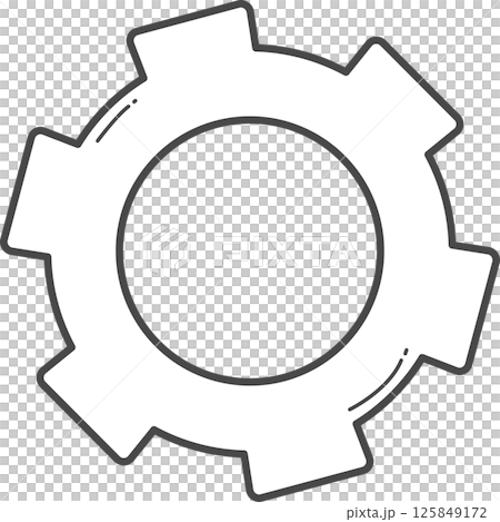 Black and white gear illustration. Black and white gear illustration. 125849172