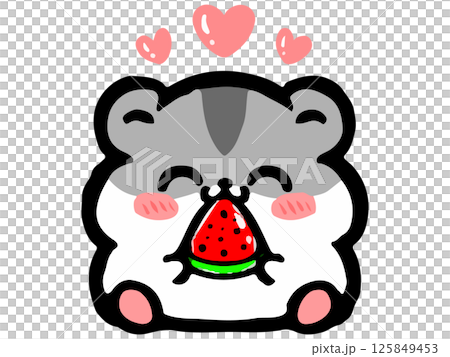 Cute and relaxed Djungarian hamster illustration material 4 Cute and relaxed Djungarian hamster illustration material 4 125849453