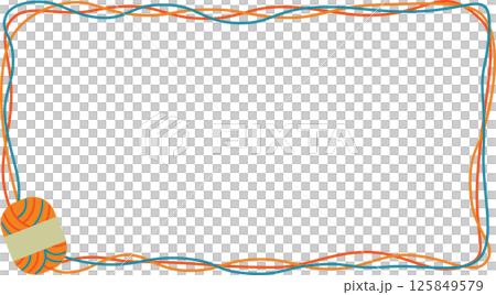可愛的彩色紗線框架材料 125849579