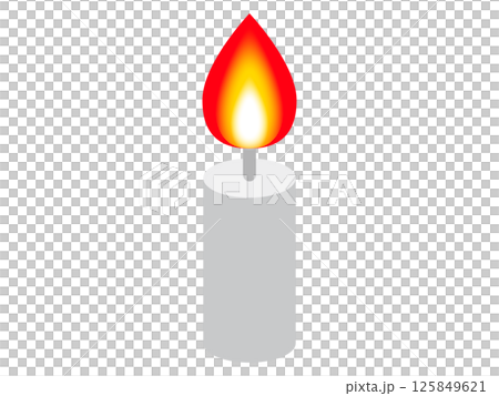 簡單的火焰和蠟燭插圖素材2 125849621