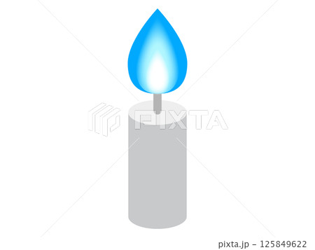 シンプルな炎とろうそくのイラスト素材3 125849622