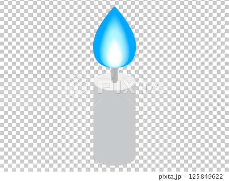 シンプルな炎とろうそくのイラスト素材3 125849622